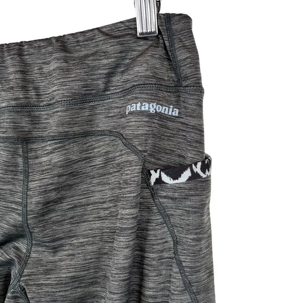 PATAGONIA Diversifly Capri Leggings in Heather Gray Size Small